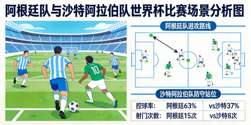 阿根廷队与沙特阿拉伯队世界杯比赛场景分析图